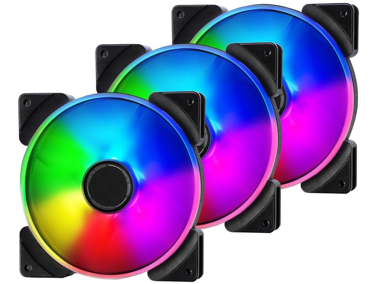Fractal Design Prisma AL 140mm White / Black Addressable RGB 63.33 CFM 3-Pack main image