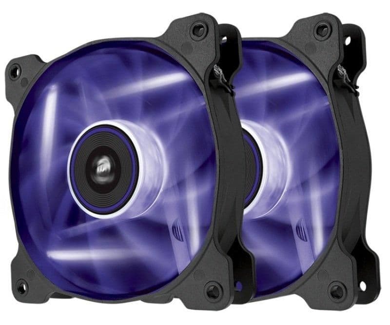Corsair SP120 120mm 57.24 CFM Purple Black / Purple 2-Pack image