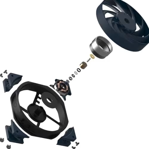 Cooler Master Mobius OC 120mm Blue / Black PWM 88.1 CFM image