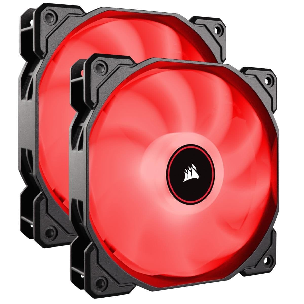 Corsair AF140 (2018) 140mm Black / White Red LED 2-Pack main image