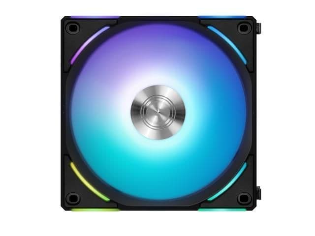 Lian Li UNI FAN AL120 V2 120mm PWM Addressable RGB 77.3 CFM Black 1-Pack main image