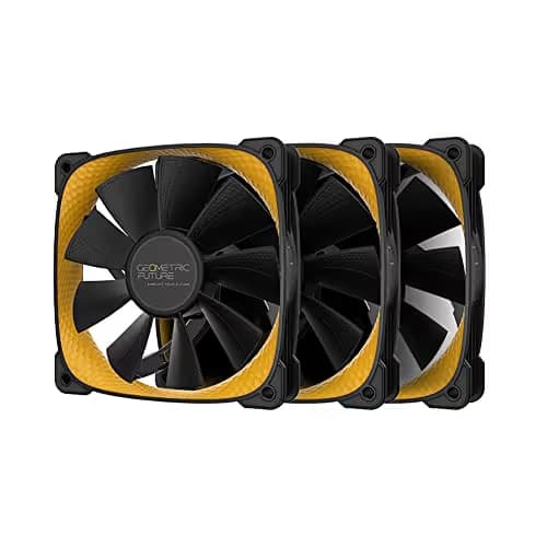 Geometric Future Squama 2505 120mm Yellow / Black PWM 91.3 CFM 3-Pack main image