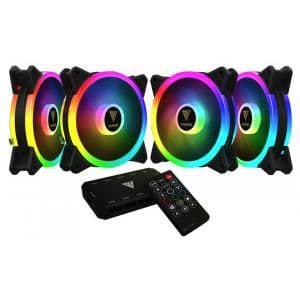 GAMDIAS AEOLUS M2 120mm Black PWM Addressable RGB 4-Pack main image