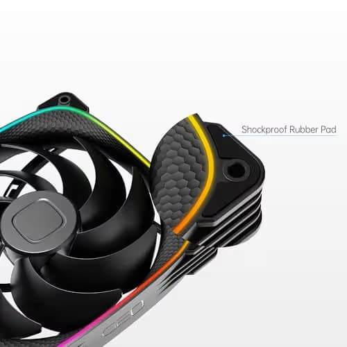 Geometric Future Squama 2503 91.15 CFM 140mm Black Addressable RGB PWM 1-Pack image