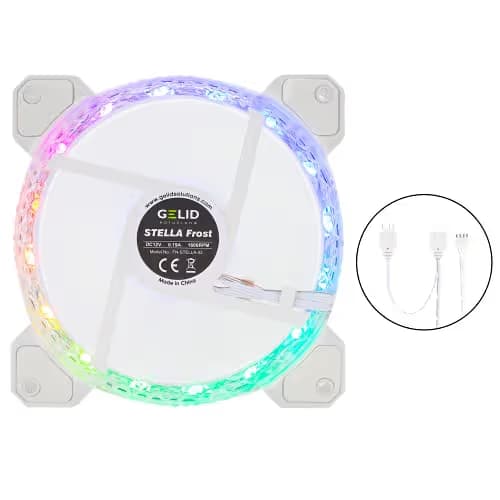 Gelid Solutions Stella Frost 120mm White Addressable RGB PWM 70 CFM image