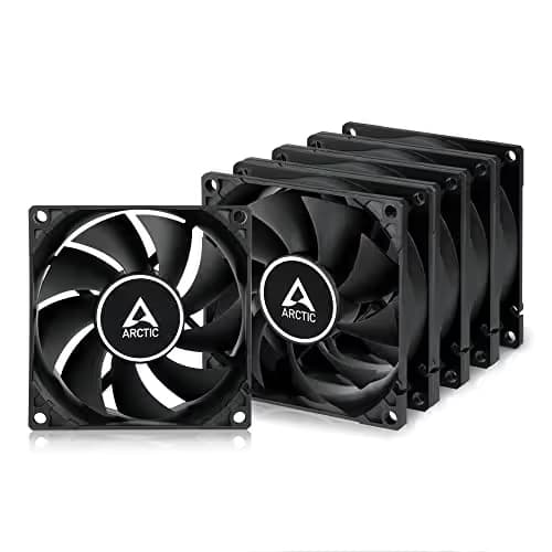 ARCTIC F8 80mm Black PWM PST 31 CFM 5-Pack image