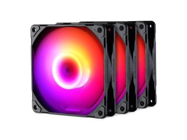 Phanteks M25-120 120mm Black PWM D-RGB 84.26 CFM 3-Pack main image