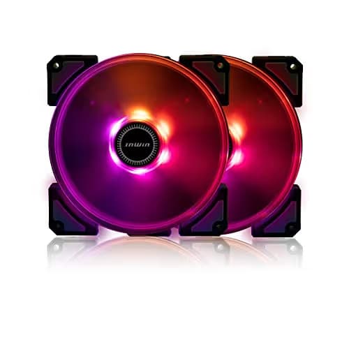 In Win CROWN AC120 120mm Black / Clear PWM Addressable RGB 53.08 CFM 2-Pack image