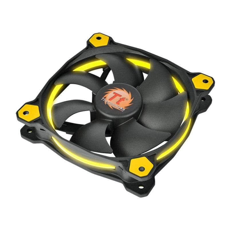 Thermaltake Riing 40.6 CFM 120mm Black/Yellow Yellow LED 1-Pack main image