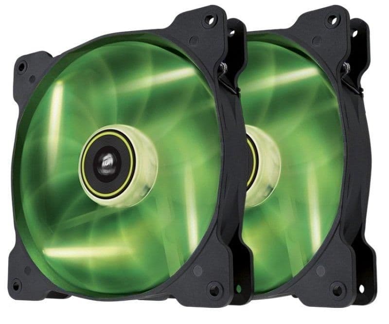 Corsair SP140 140mm Black/Green Green LED 2-Pack image