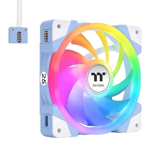 Thermaltake SWAFAN EX14 140mm ARGB PWM 81.6 CFM Blue / White 3-Pack image
