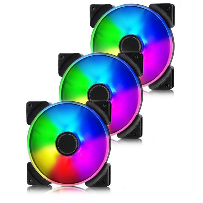 Fractal Design Prisma AL 140mm Black / White PWM Addressable RGB 3-Pack image