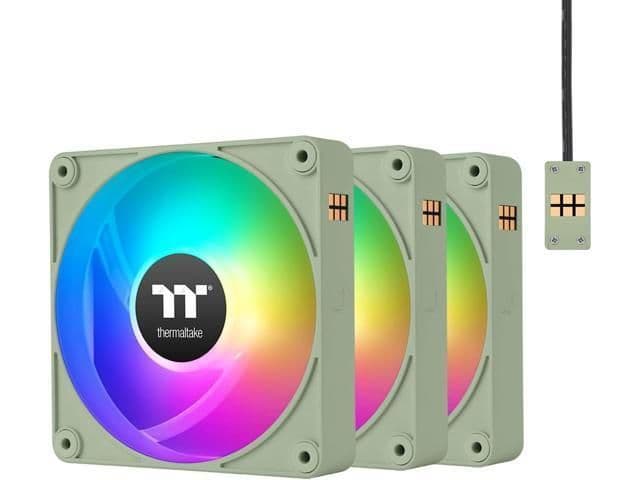 Thermaltake CT140 EX Reverse 140mm Green ARGB Sync PWM 94.95 CFM 3-Pack main image