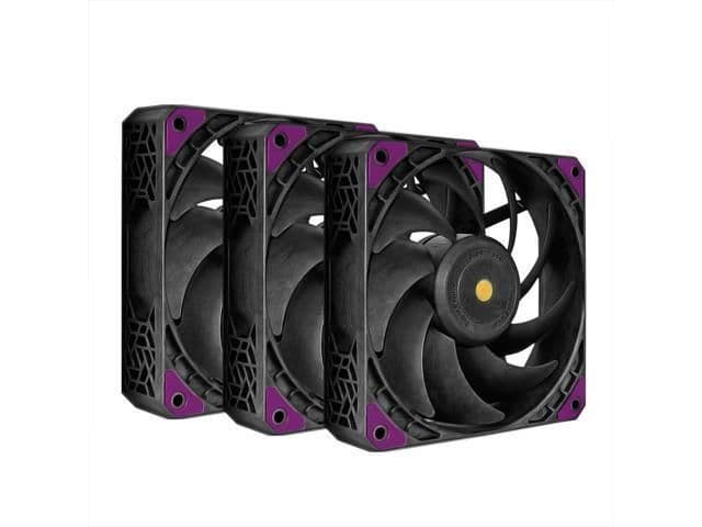 Super Flower MEGACOOL 140mm Black / Purple PWM 175.03 CFM 3-Pack image
