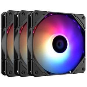 ID-COOLING TF-12025-PRO-ARGB 120mm Black / White PWM ARGB 3-Pack image