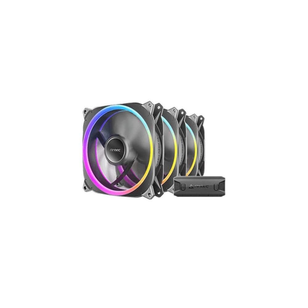 Antec Neo Prizm T3 69.86 CFM 120mm Black PWM Addressable RGB 3-Pack image