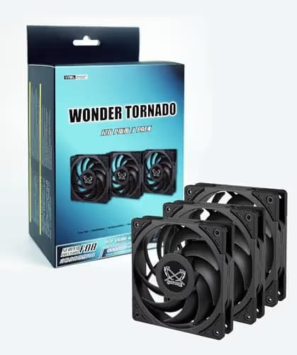 Scythe Wonder Tornado 120mm Black PWM 75.17 CFM 3-Pack image