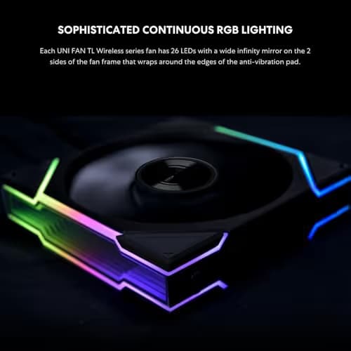 Lian Li UNI FAN TL 120mm Addressable RGB PWM Wireless 90.1 CFM White 3-Pack image