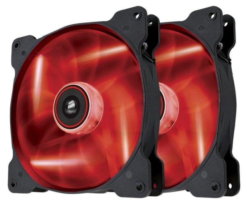 Corsair SP140 140mm Black / Red 49.49 CFM Red LED 2-Pack image