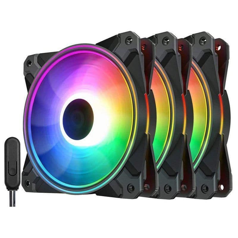 Deepcool CF120 Plus 120mm Black/White PWM ARGB 3-Pack image