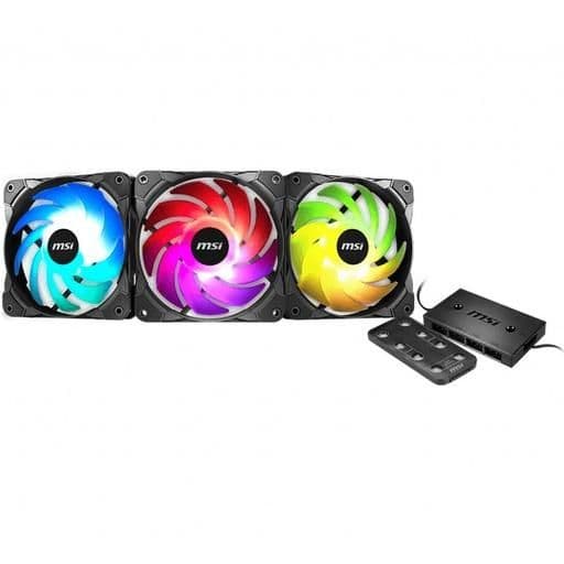 MSI MAG MAX F12A 120mm Black PWM ARGB 3-Pack image