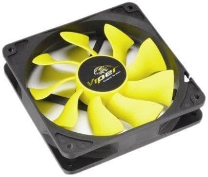 Akasa Viper 120mm Black / Yellow PWM 83.63 CFM 1-Pack main image