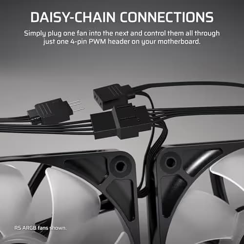 Corsair RS120 72.8 CFM 120mm White PWM 3-Pack image