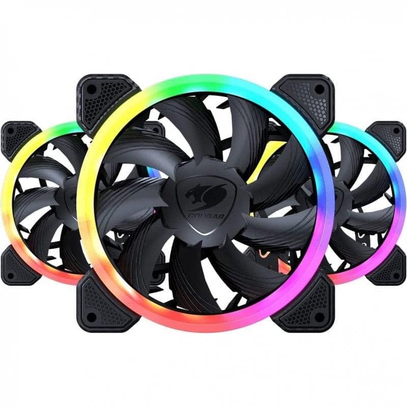 Cougar VORTEX VK120 120mm Black Addressable RGB PWM 48.98 CFM 3-Pack image