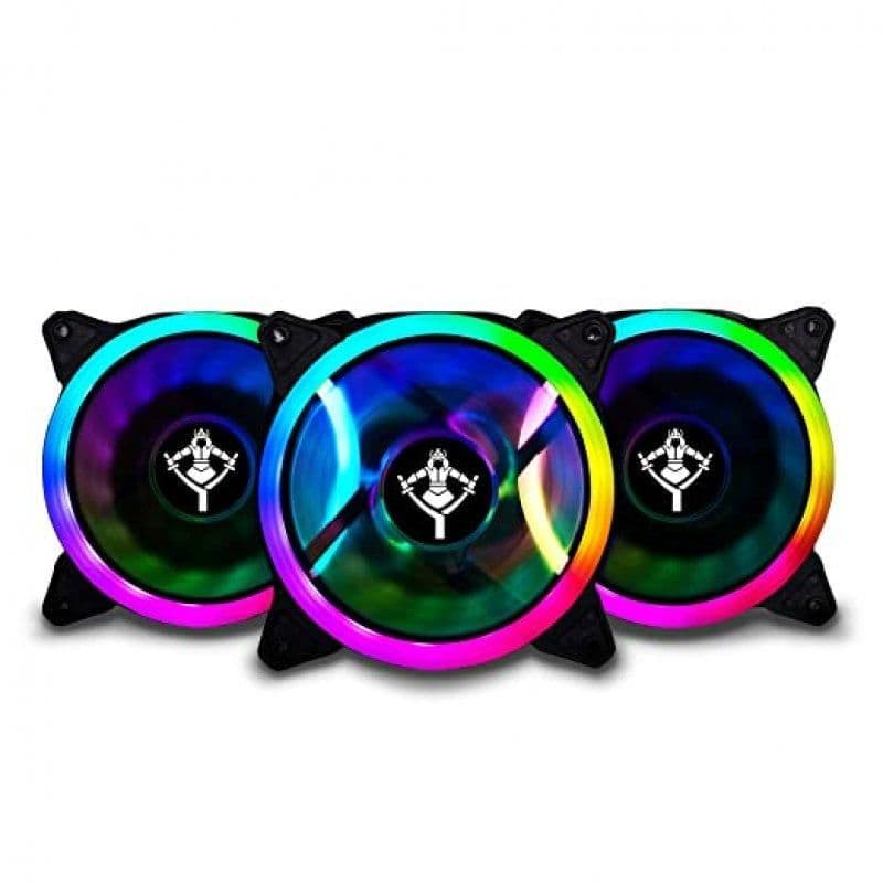 YEYIAN Typhoon 120mm Black RGB PWM 38.5 CFM 3-Pack main image