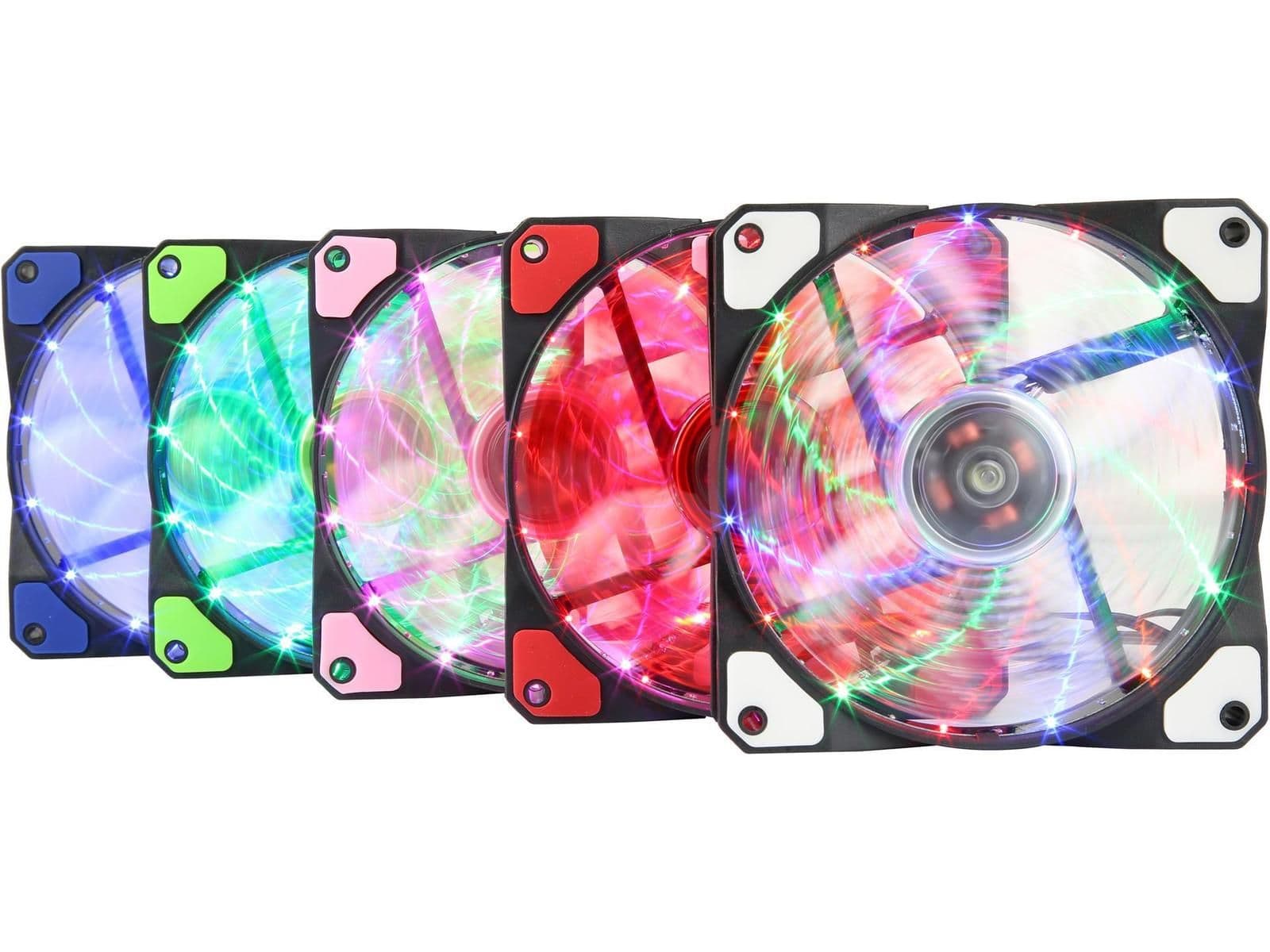 Apevia AF512L-SMC 120mm Black / Multicolor RGB 5-Pack image