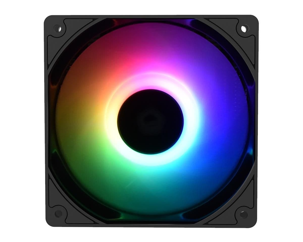 ID-COOLING DF-12025-ARGB-XT 120mm Black / White ARGB PWM 56.5 CFM 1-Pack image