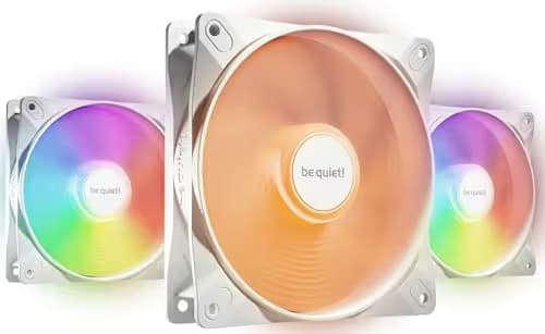 be quiet! Light Wings LX 120mm White 61.8 CFM PWM Addressable RGB 3-Pack image