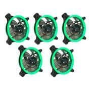 Apevia C 120mm Black / Green 57.67 CFM Green LED 5-Pack image