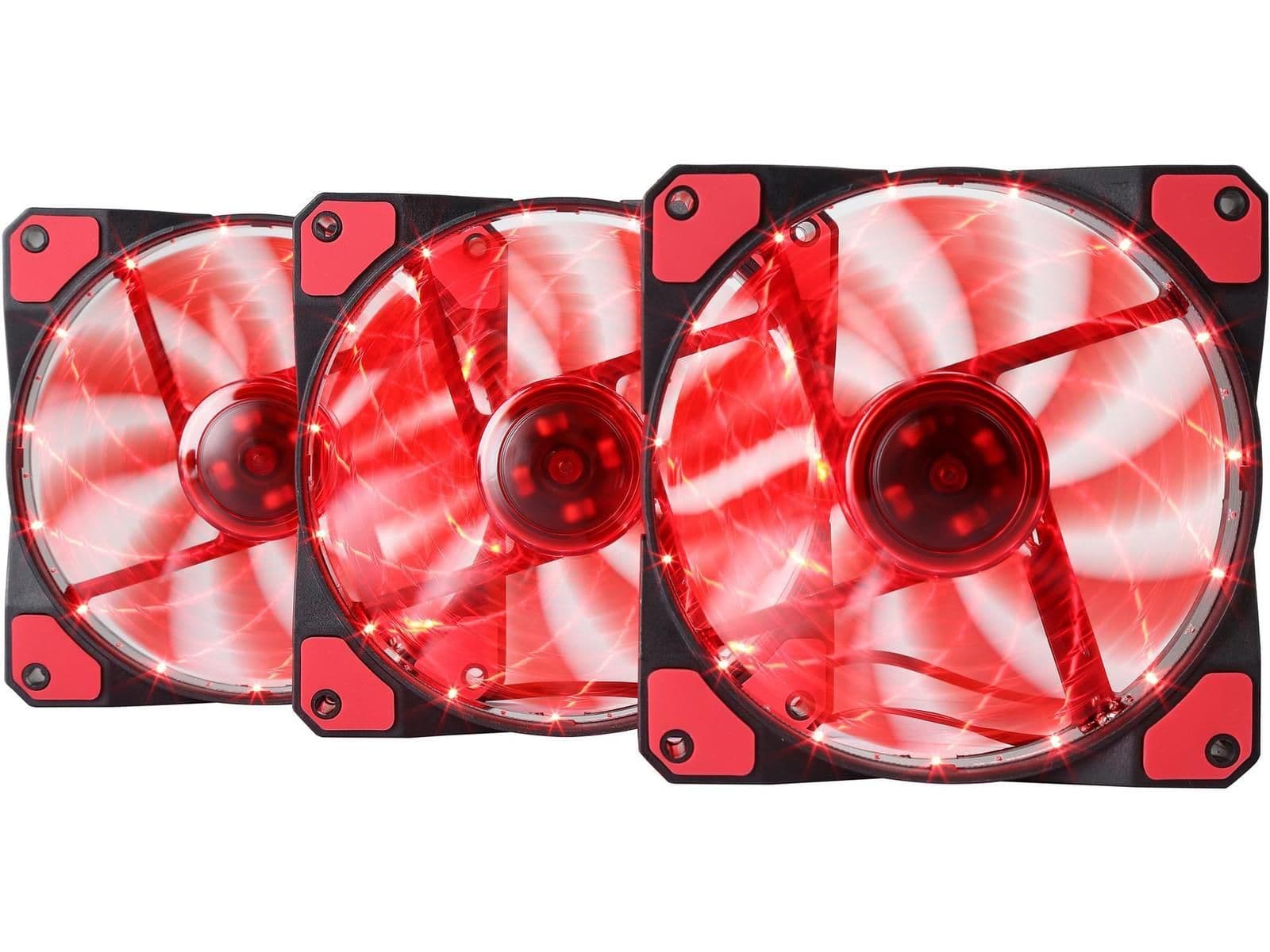 Apevia S 120mm Black / Red Red LED 57.67 CFM 3-Pack main image
