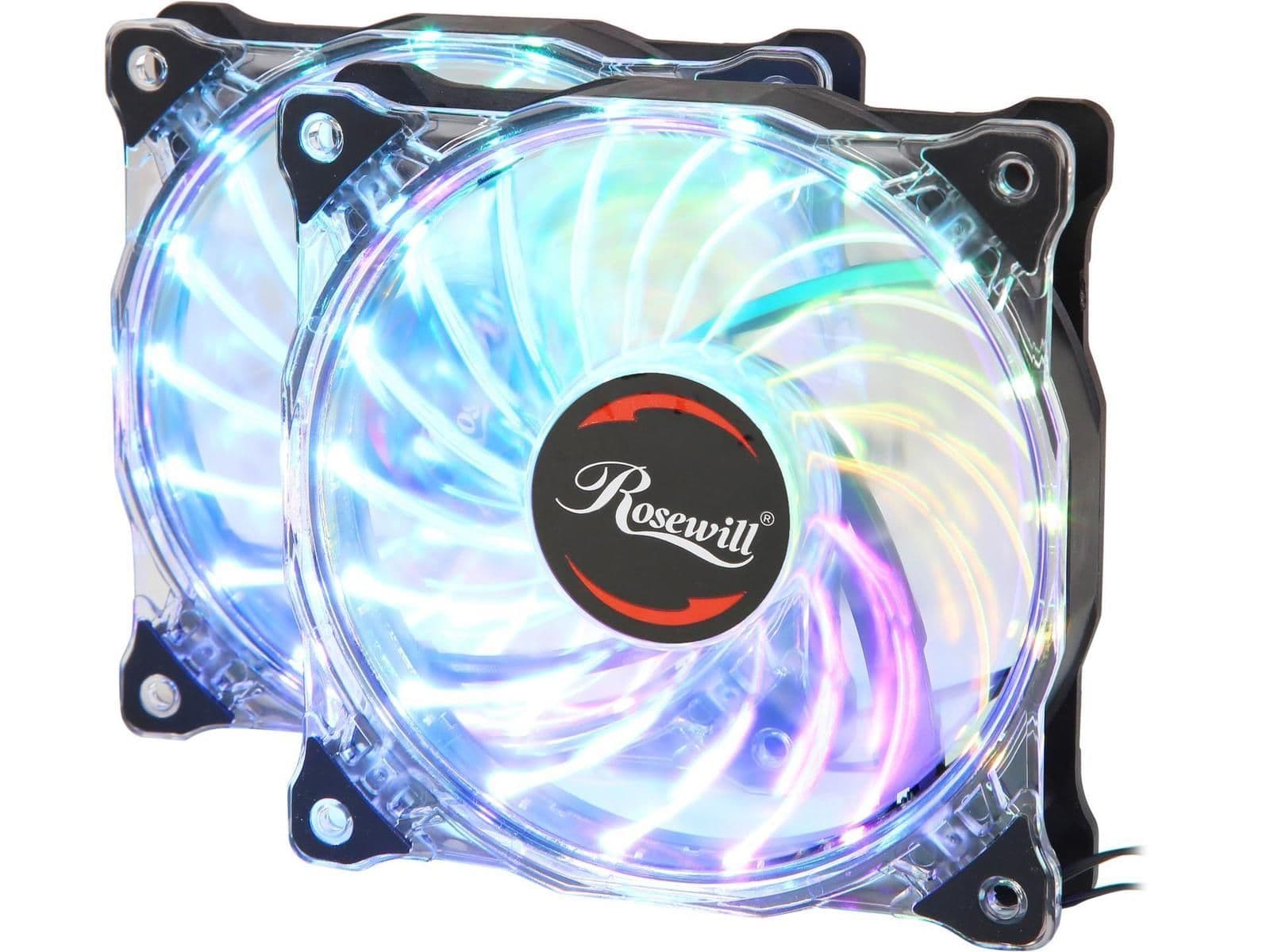 Rosewill RGBF-17002 120mm Clear RGB 41.9 CFM 2-Pack main image