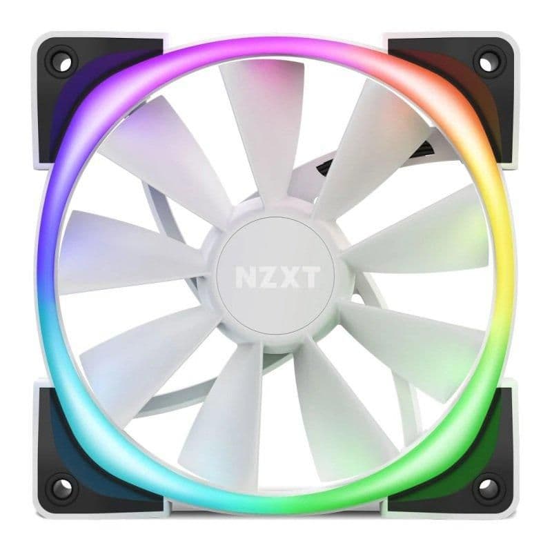 NZXT AER RGB 2 140mm White Addressable RGB PWM 52.44 CFM 1-Pack image