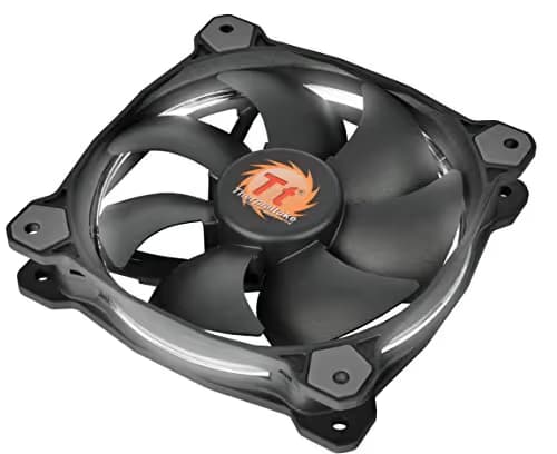 Thermaltake Riing 140mm Black / White White LED 51.15 CFM 1-Pack image