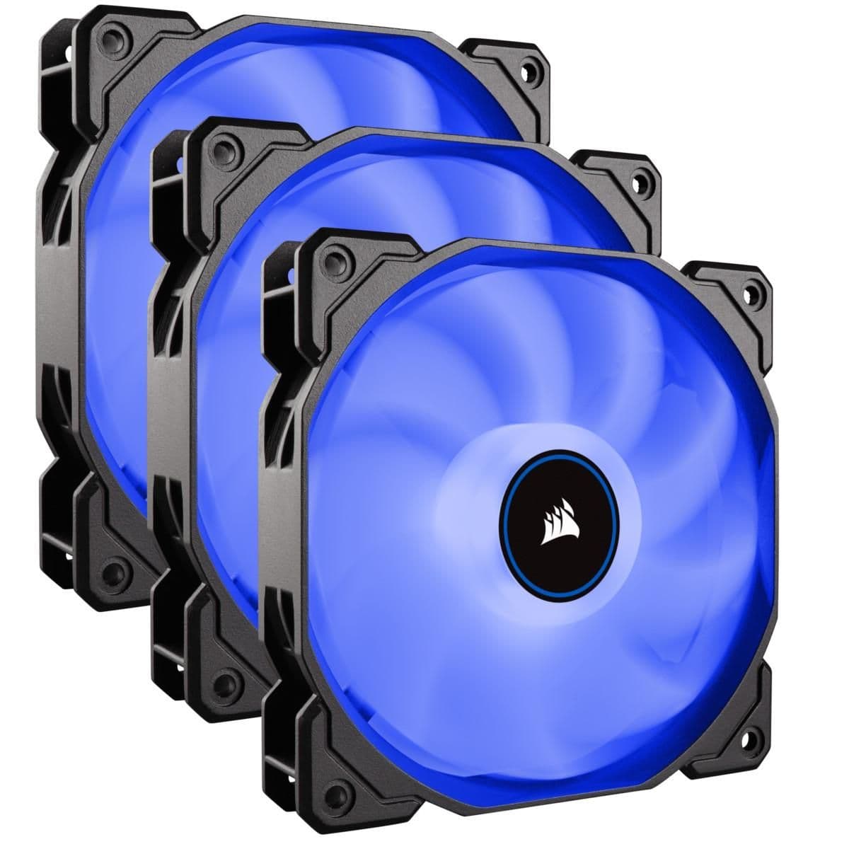 Corsair AF120 (2018) 120mm Black / White Blue LED 52 CFM 3-Pack image