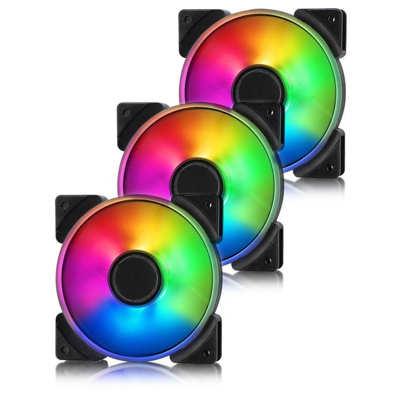 Fractal Design Prisma AL 120mm White / Black Addressable RGB PWM 85.71 CFM 3-Pack image