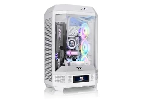 Thermaltake The Tower 300 MicroATX Mini Tower Tempered Glass Side Panel - Limestone image