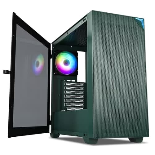 Vetroo AL800 EATX Full Tower  Army Green Tempered Glass Side Panel image
