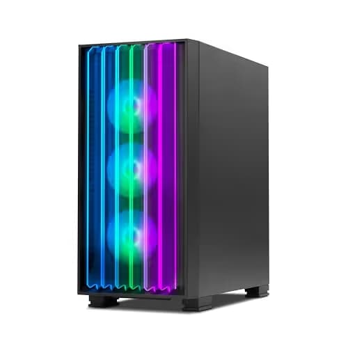 YEYIAN Mirage X ATX Full Tower Black with Tempered Glass Side Panel, USB 3.2 Gen 2x2 Type-C USB 3.2 Gen 1 Type-A, Dimensions 517 x 235 x 497 image