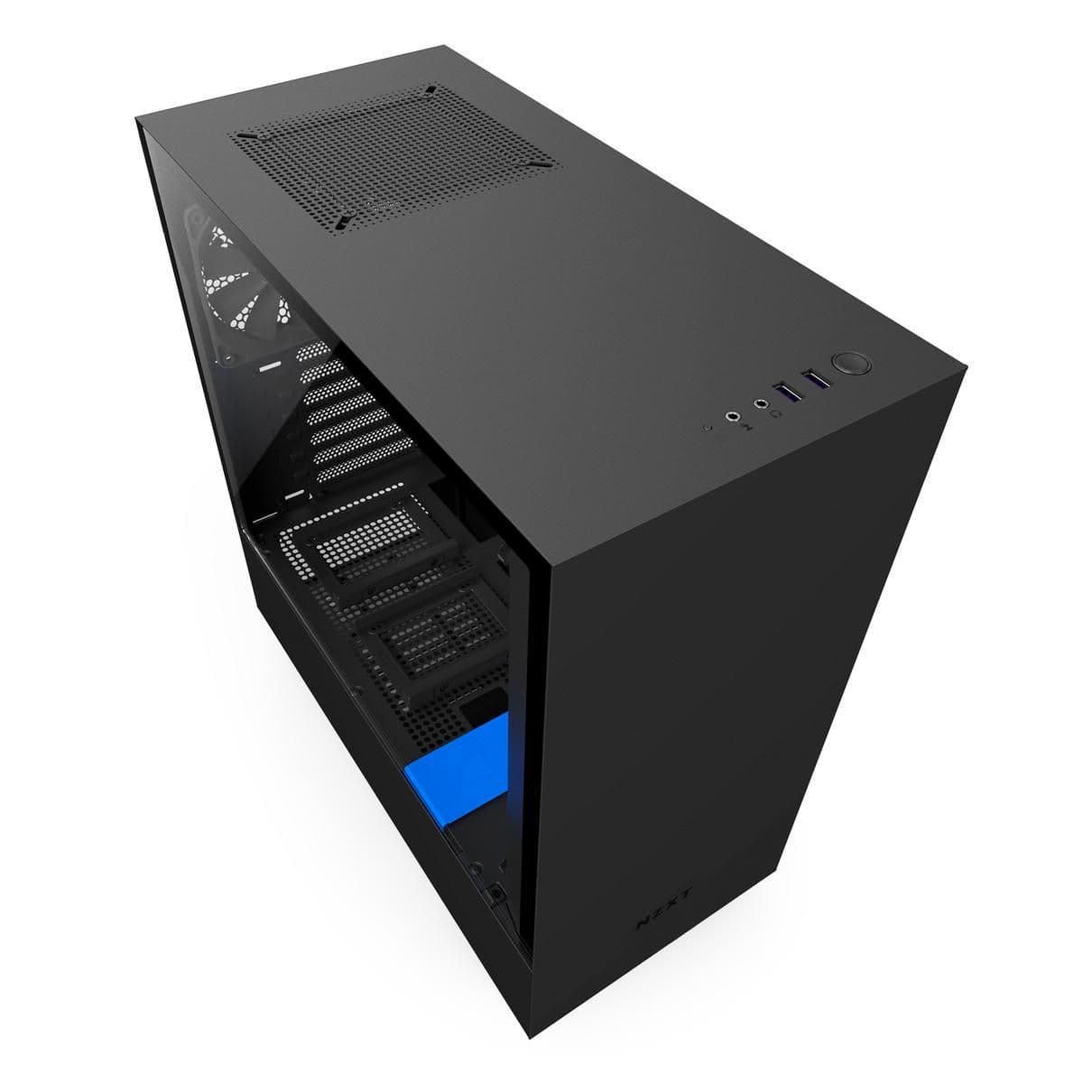 NZXT H500 ATX Mid Tower Black / Blue with Tempered Glass Side Panel and USB 3.2 Gen 1 Type-A Front Panel main image