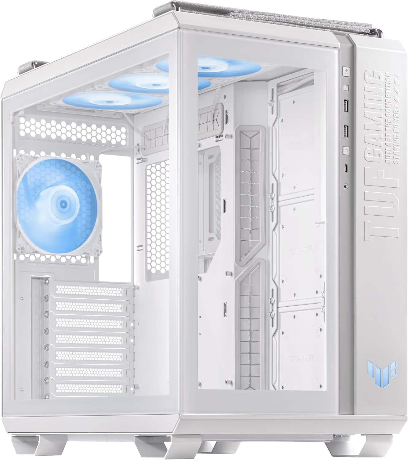 Asus TUF Gaming GT502 Plus ATX Mid Tower White Tempered Glass main image