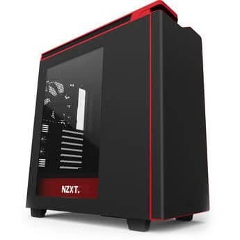 NZXT H440 ATX Mid Tower Black / Red Acrylic Side Panel main image