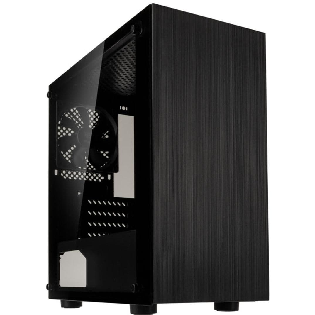KOLINK Stronghold M Micro ATX Mini Tower Black with Tempered Glass Side Panel and USB 3.2 Gen 1 Type-A, USB 2.0 Type-A Front Panel image