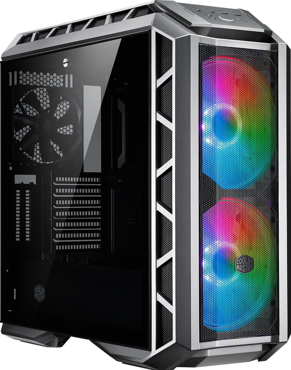 Cooler Master MasterCase H500P ATX Mid Tower Gray Tempered Glass Side Panel, Mesh ARGB image