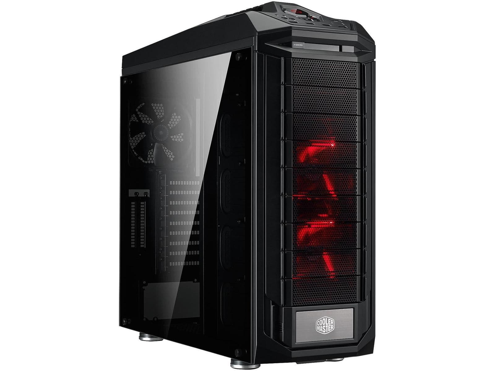 Cooler Master Trooper SE ATX Full Tower Black / Red with Tempered Glass Side Panel and USB 3.2 Gen 1 Type-A, USB 2.0 Type-A main image