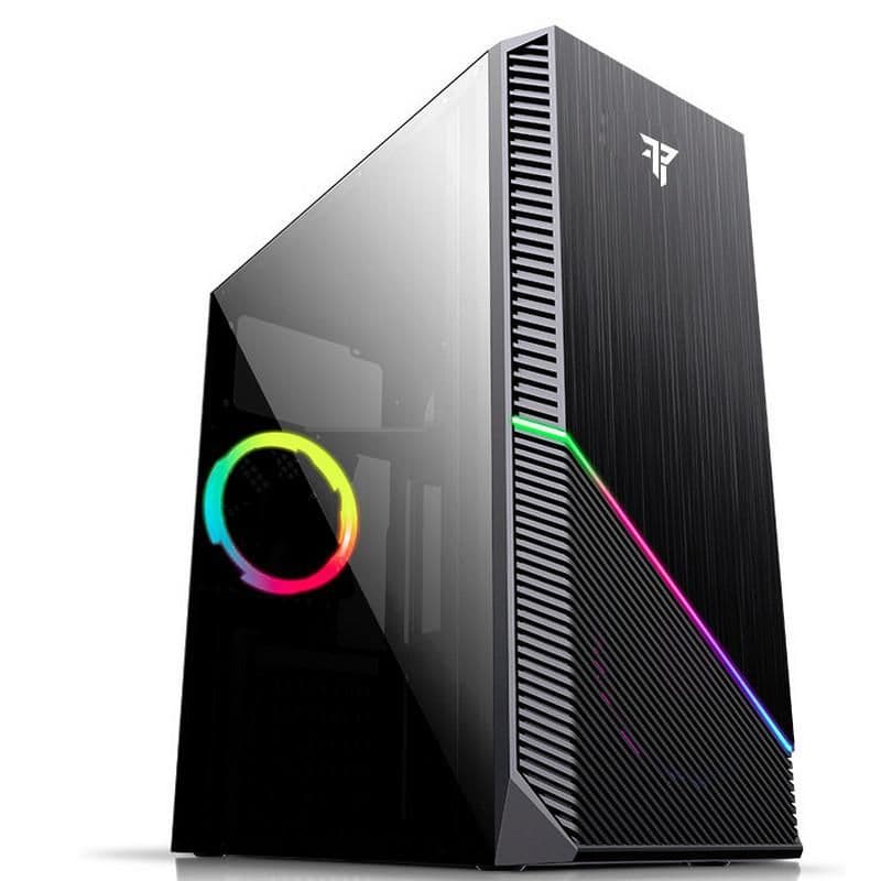 Tempest Spectra RGB ATX Mid Tower Black with Acrylic Side Panel and USB 3.2 Gen 1 Type-A, USB 2.0 Type-A image