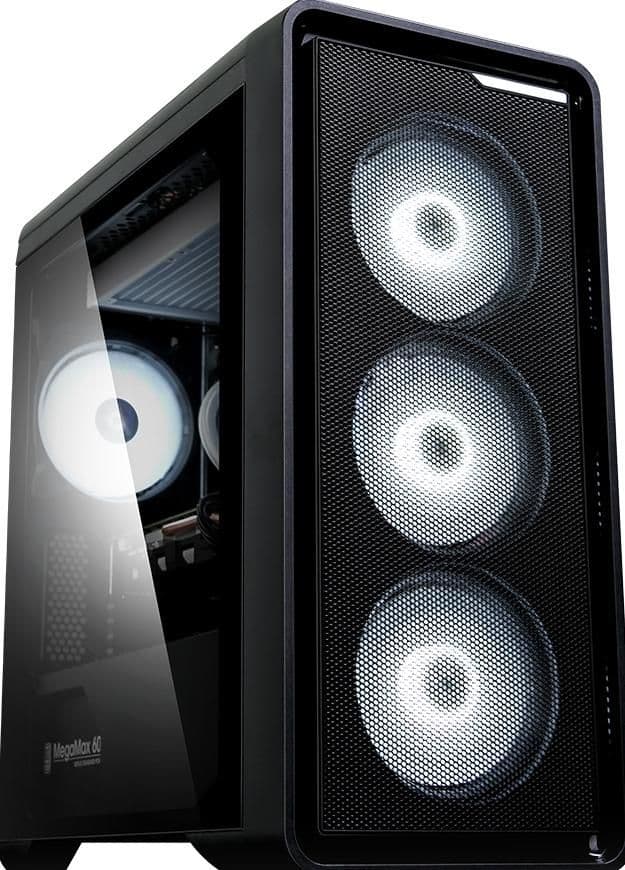 Zalman M3 Plus Micro ATX Mini Tower Black with Tempered Glass Side Panel and USB 3.2 Gen 1 Type-A, USB 2.0 Type-A image